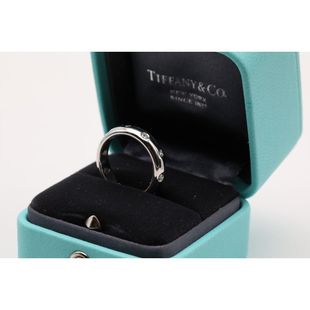 Tiffany & Co. Etoile Band Ring with Diamonds in Platinum Size 5 - Picture 6 of 7